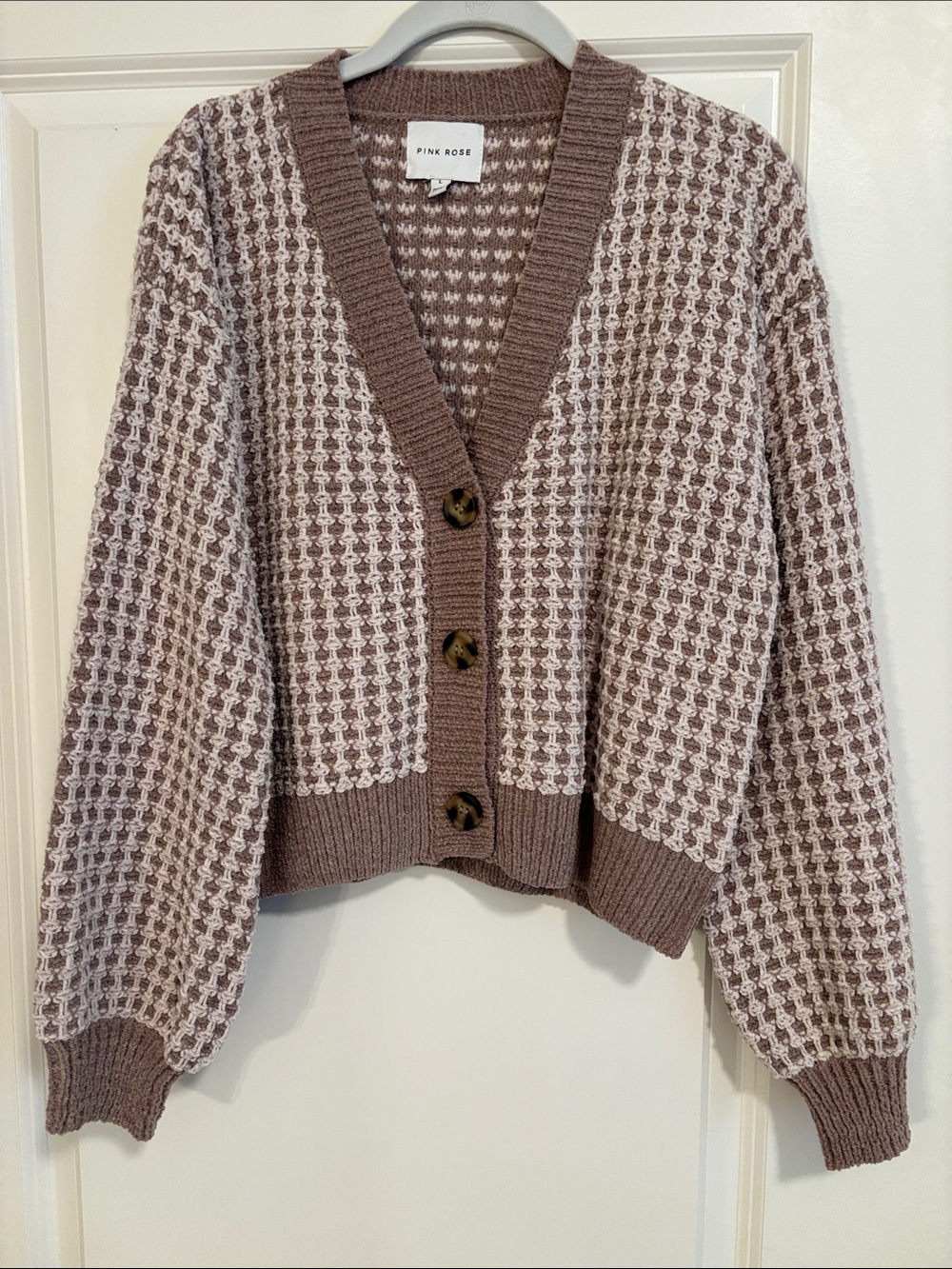 NWOT Two-Tone Knit Cardigan